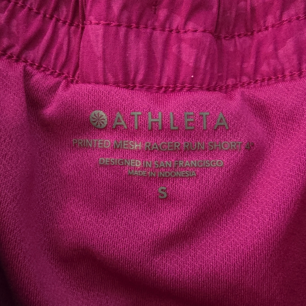 Athleta Racwr Run Vibrant Pink Women's Athletic Shorts Size S - Picture 2 of 6